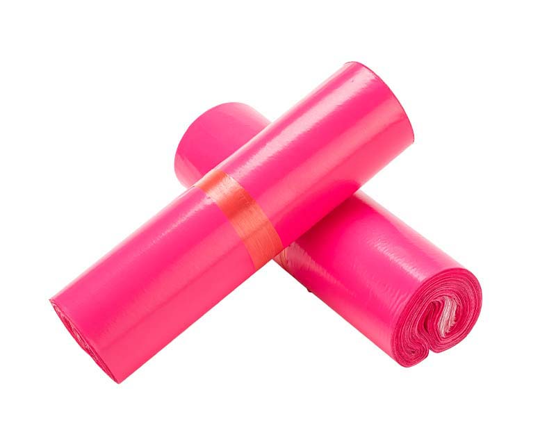 饶河玫红色快递袋-02